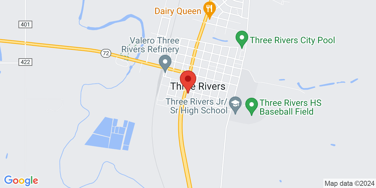 Map of Three Rivers Branch